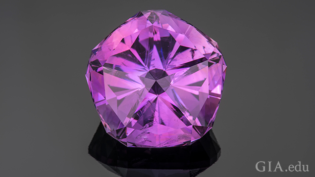 A faceted purple gem.