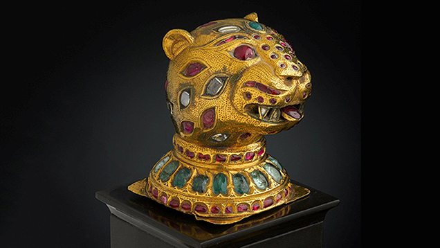 Tiger’s-head finial from the throne of Tipu Sultan, circa 1790