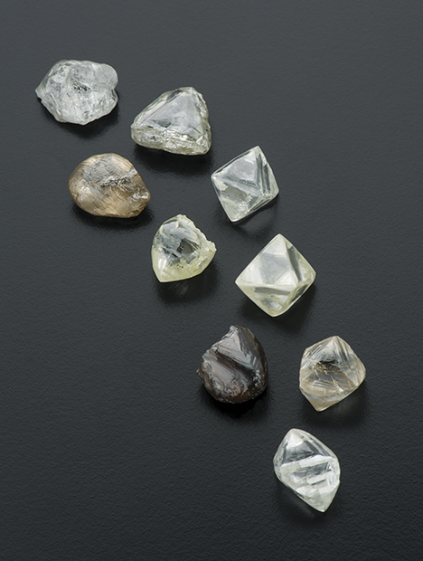 Rough diamonds from the Kao mine