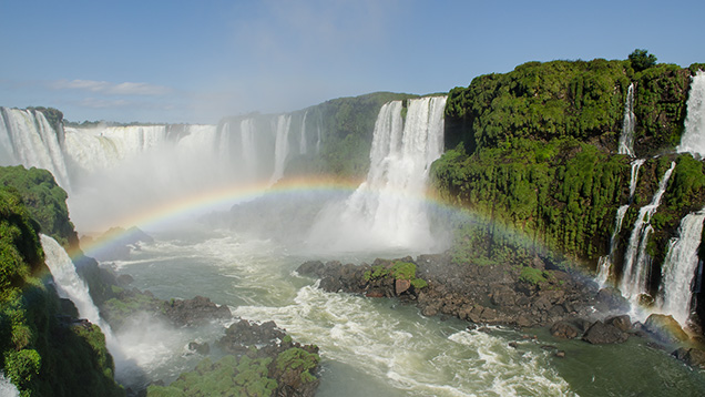 Rainbow at Iguazu Falls