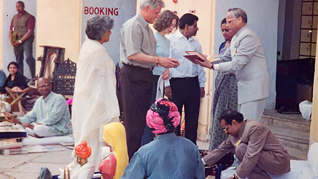 Bill Clinton, Chelsea Clinton, and others at Surana Jewellers