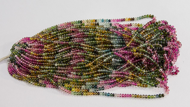 Multicolored bead strands