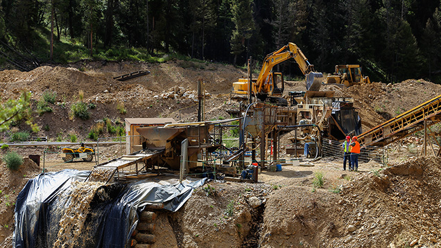 Potentate’s washing plant at Eureka Gulch