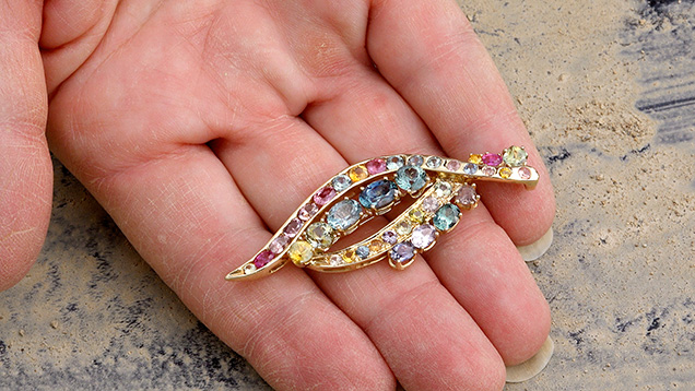 Rock creek sapphire broach