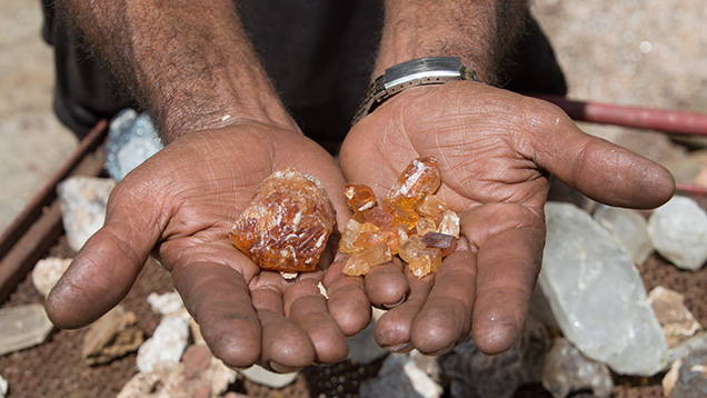 Brazilian topaz rough