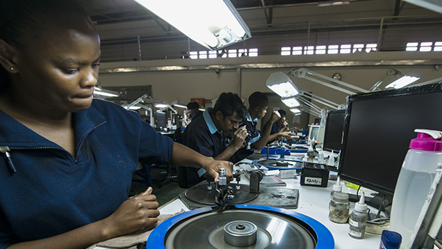 Employees at work at Laurelton manufacturing plant