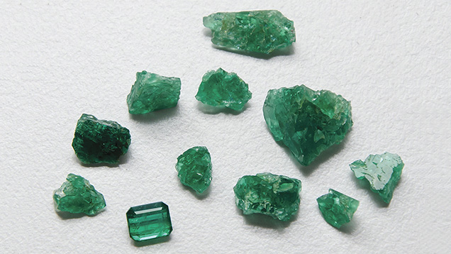 Emeralds from Musakashi, Zambia