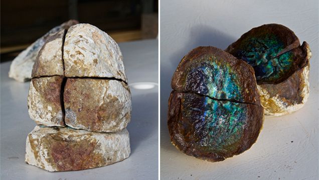 Opal-bearing ironstone concretion