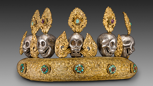 Copper diadem with skulls