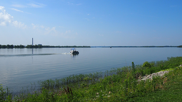 Boat on river