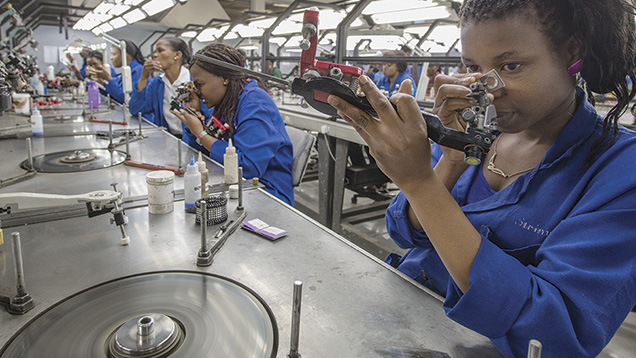 Batswana workers at Diacore Botswana