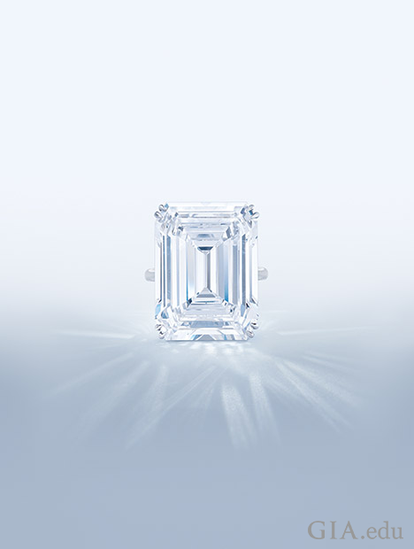 Emerald cut diamond.