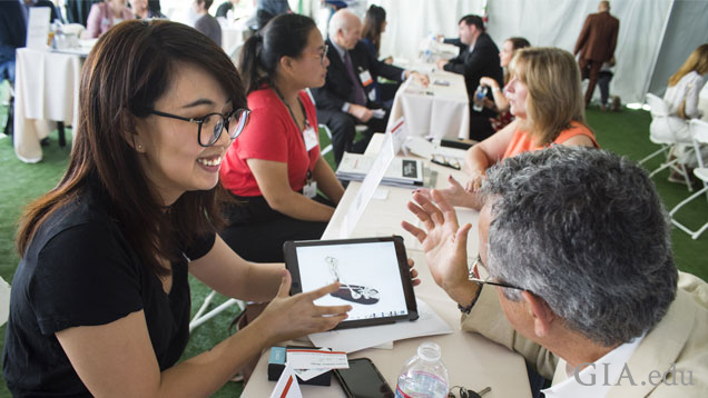 One-on-one coaching with 26 industry experts at the 2017 Carlsbad Jewelry Career Fair. Photo by Kevin Schumacher/GIA.