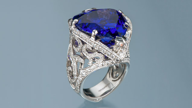 29.22-carat Tanzanite Ring