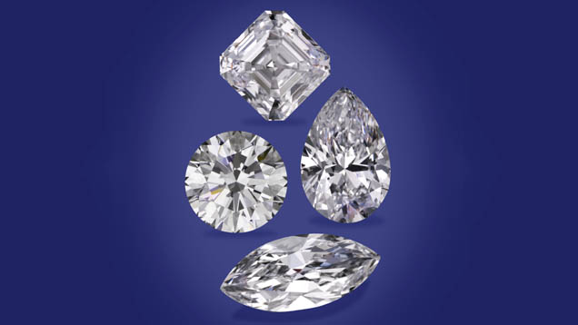 Diferentes formas de diamantes