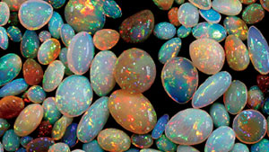 Play-of-colour opal from Wegel Tena, Wollo Province, Ethiopia