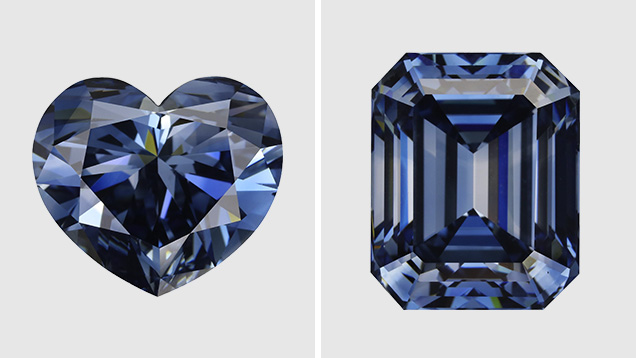 最大のブルーのHPHT合成ダイヤモンド