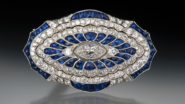 Art Deco Diamond Brooch 