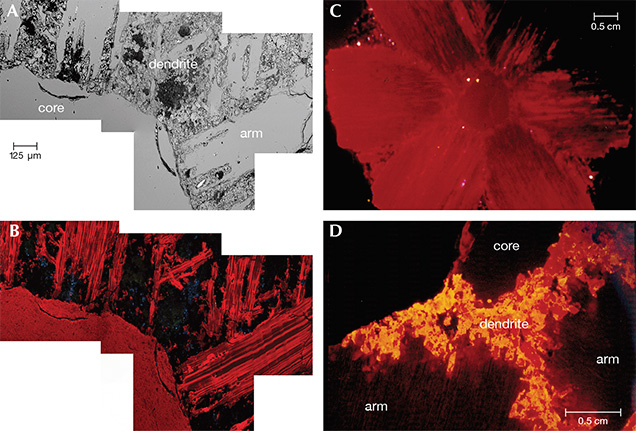 SEM and CL images of a Muzo trapiche emerald sample