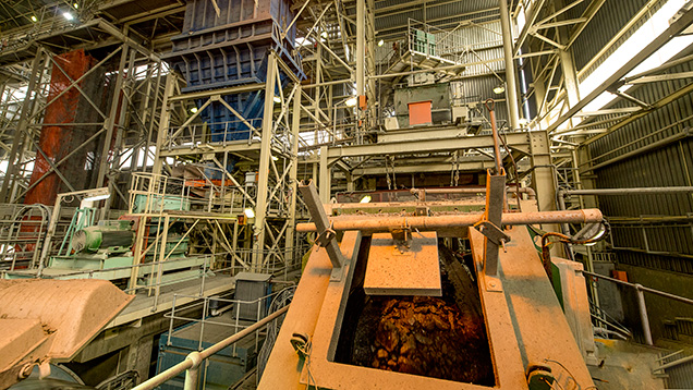 Inside the processing plant at Letšeng