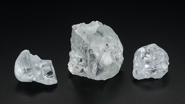 Three rough diamonds