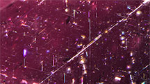 Rutile inclusions in “color-change” pyrope garnet