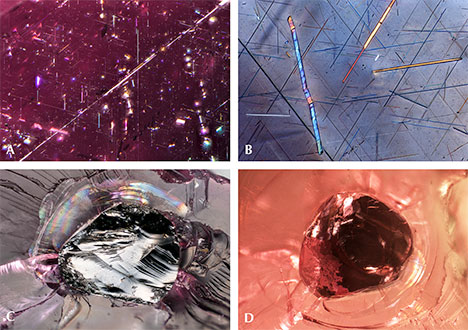 Rutile inclusions in “color-change” pyrope garnet