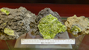 Vietnamese peridot nodules, rough stones, and faceted samples