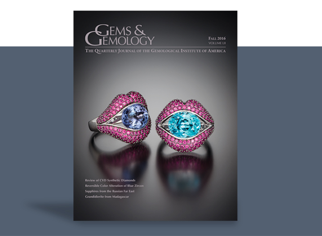 《宝石与宝石学》(Gems & Gemology) 2016 年秋季刊封面