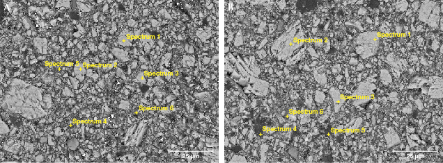 EDS test point of white part of imitation rhodochrosite