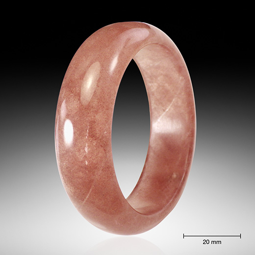 A “strawberry quartz” bangle submitted for identification.