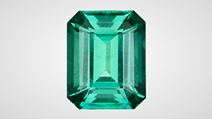 This emerald displays the roiled growth structure similar to the <i>gota de aceite</i> effect.