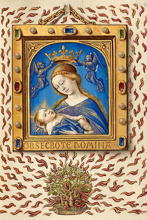 Georges Trubert’s use of ultramarine in his illuminated manuscript, Book of Hours.