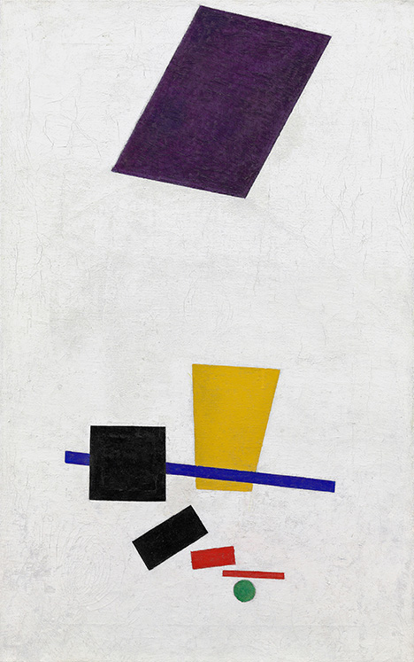 Suprematist style painter Kazimir Malevich used ivory black in this 1915 painting.