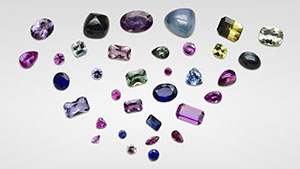 Muling sapphires showcasing the wide range of color and clarity from this deposit.