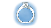 Learn how to evaluate the quality of a platinum cobalt ring with diamonds in the shank that was sized down using a laser welder with these helpful illustrations and instructional video.