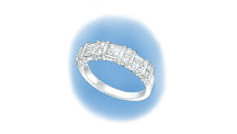 Evaluate the quality of platinum jewellery that has been worn and then refinished.