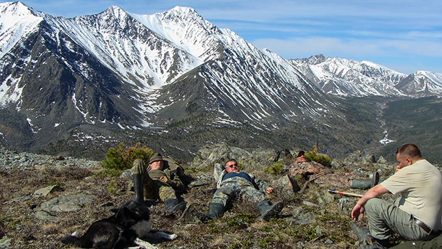 Russian miners at rest between operations