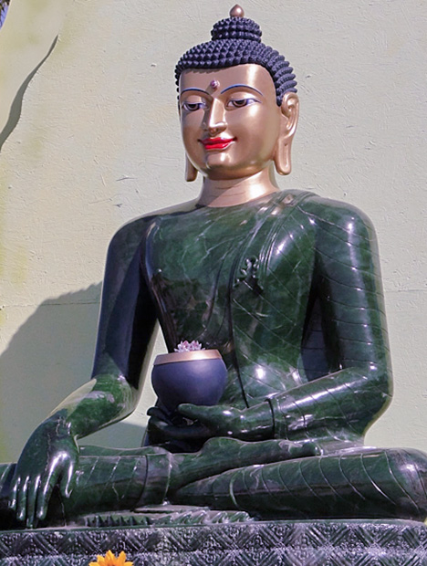 Magnificent eight-foot tall jade buddha