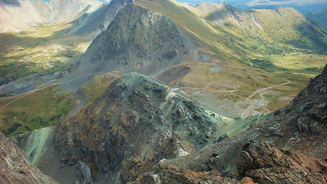 Overview of Jade Mountains in British Columbia