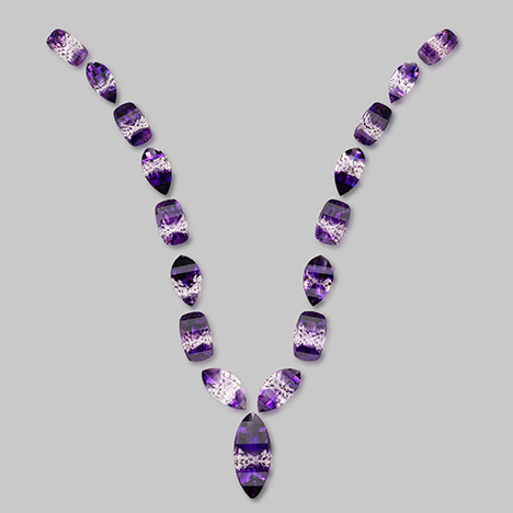 Suite of amethyst from Boudi: “Purple Champagne”