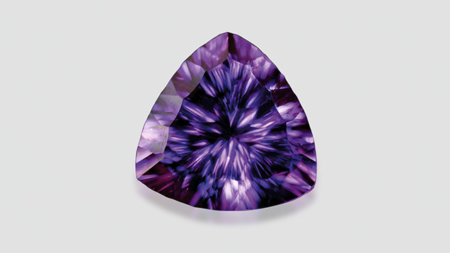 22.5 faceted amethyst trilliant