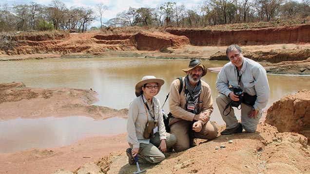 GIA team at Montepuez ruby deposit