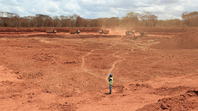 Bulk sampling pit in Mugloto area