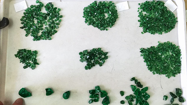 Sorting Tsavorite