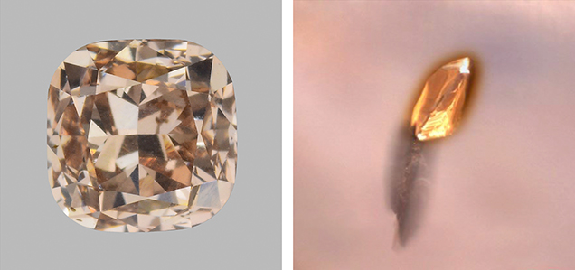 Fancy pink brown diamond