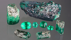 Suite of untreated Ethiopian emeralds