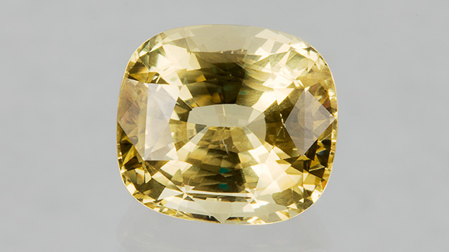 Sustainably mined yellow sapphire with a transparent chain of custody.