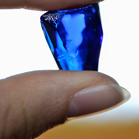 Gem tanzanite with remarkable color and clarity.