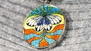 Wanlaya Suwannapirom with painted pendant.